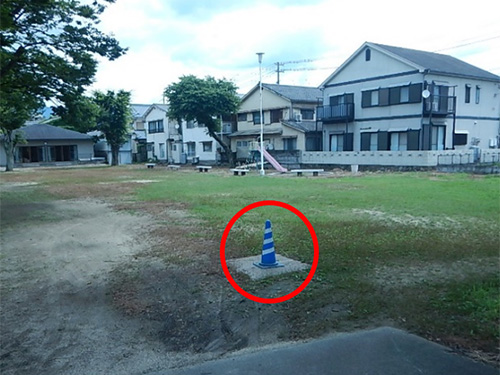 亀川浜田児童公園給水口の写真