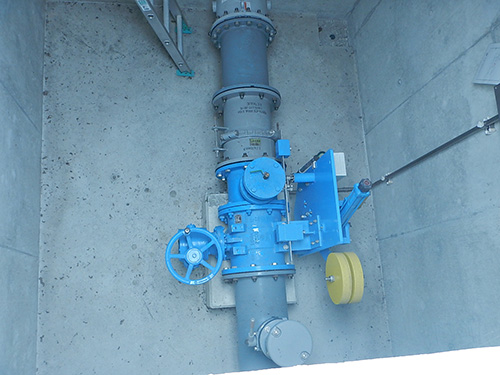 荘園配水池緊急遮断弁の写真