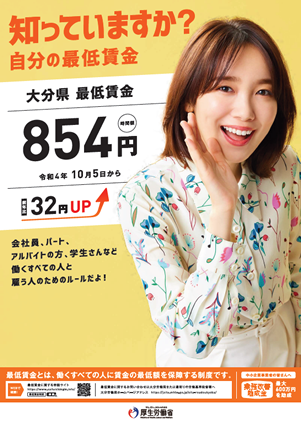 大分県の最低賃金 別府市