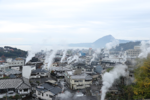 別府の湯けむりの写真