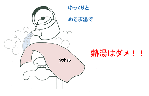 タオルとやかんイラスト