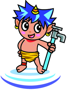 別府市上下水道局イメージキャラクター「スイッキー」のイラスト