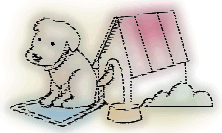 水道メーターと犬のイラスト