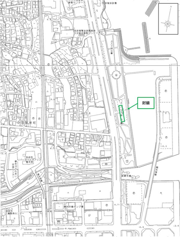 上人ヶ浜公園の施工箇所図