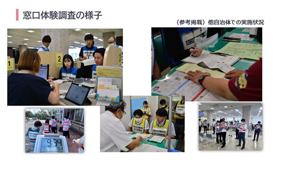 市職員による窓口体験調査の写真