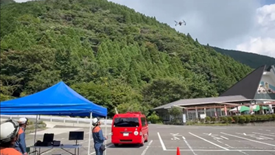 令和7年度鶴見岳火山防災訓練参加(ドローン小隊)の写真