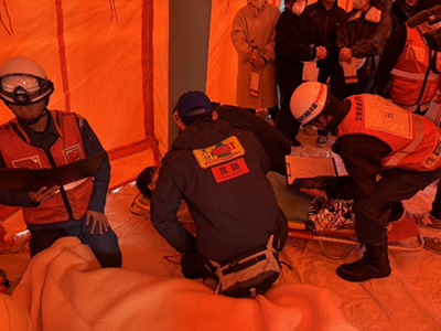 別府警察署との合同訓練の写真