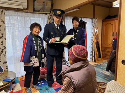 高齢者世帯防火訪問の写真